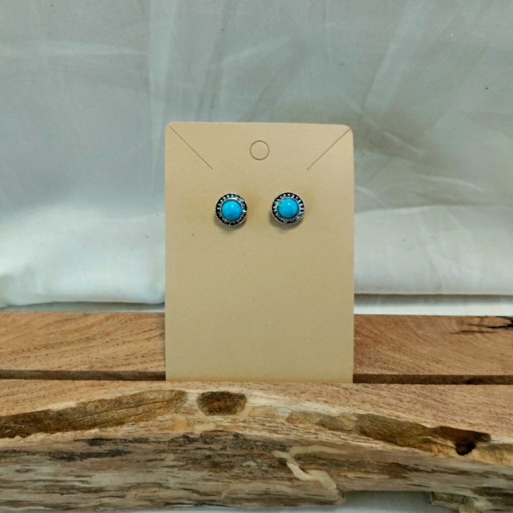 Blue Western Stud Earrings